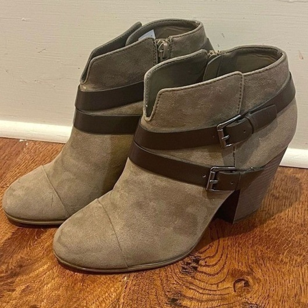 Carlos by Carlos Santana Ankle Boots Women 7.5 Brown Hadley Harness Western Boho - Picture 3 of 10